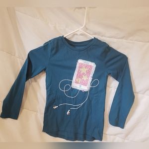 Wonder Nation sequin flip "Be Kind"  Sz 4-5 Shirt Long Sleeve